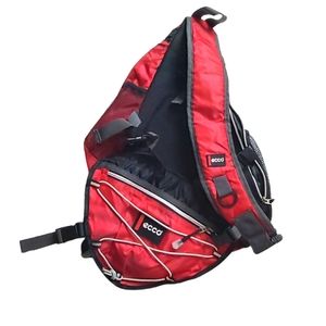 - Ecco black and red nylon backpack